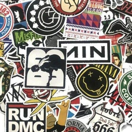 Stickers Guitare Rock <br> (Pack de 60) Stickers Mania