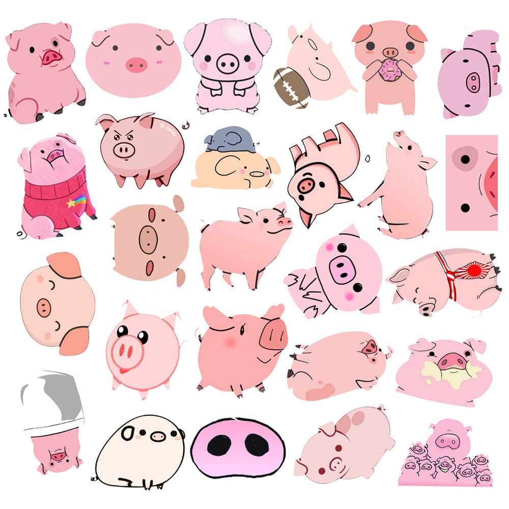 Stickers Kawaii Cochons Stickers Mania