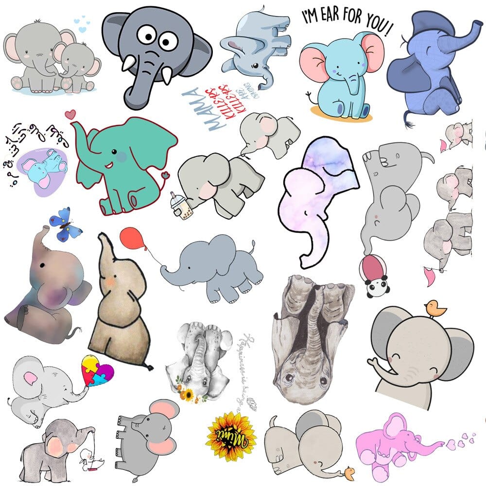 Stickers Kawaii Elephant Stickers Mania