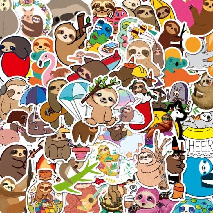 Stickers Kawaii Paresseux Stickers Mania