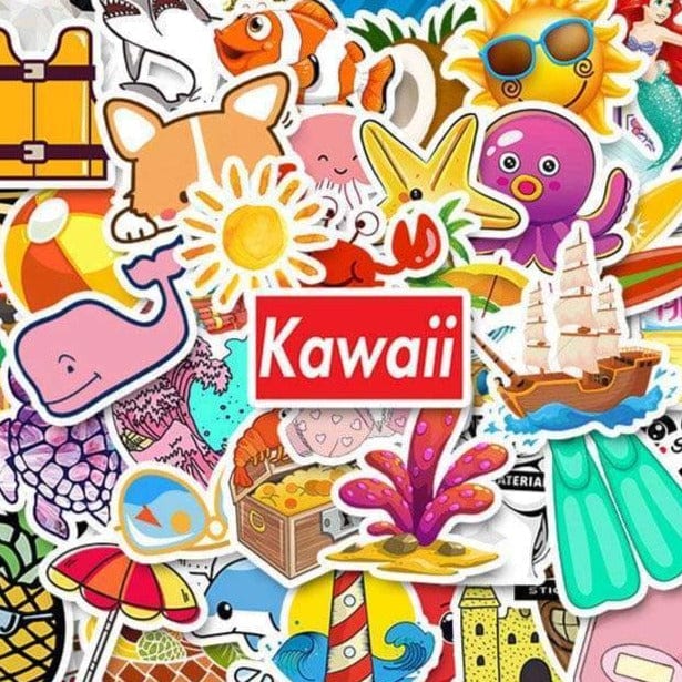 Stickers Kawaii Plage Stickers Mania