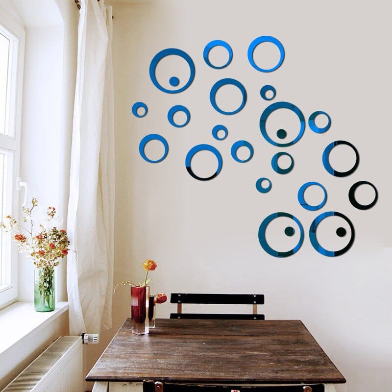Stickers Miroir Design Bleu Stickers Mania