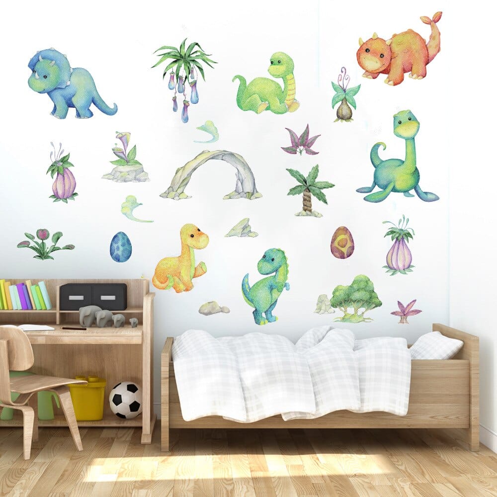 Stickers Muraux Chambre Bébé Dinosaures Stickers Mania