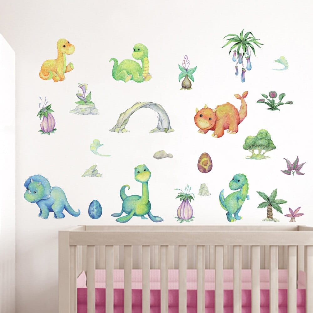 Stickers Muraux Chambre Bébé Dinosaures Stickers Mania