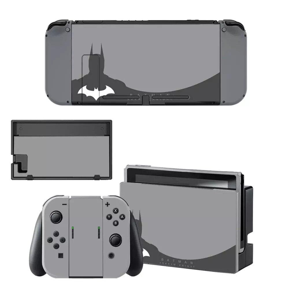 Stickers Nintendo Switch Batman Gris Foncé