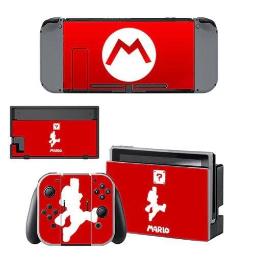 Stickers Nintendo Switch Mario Rouge