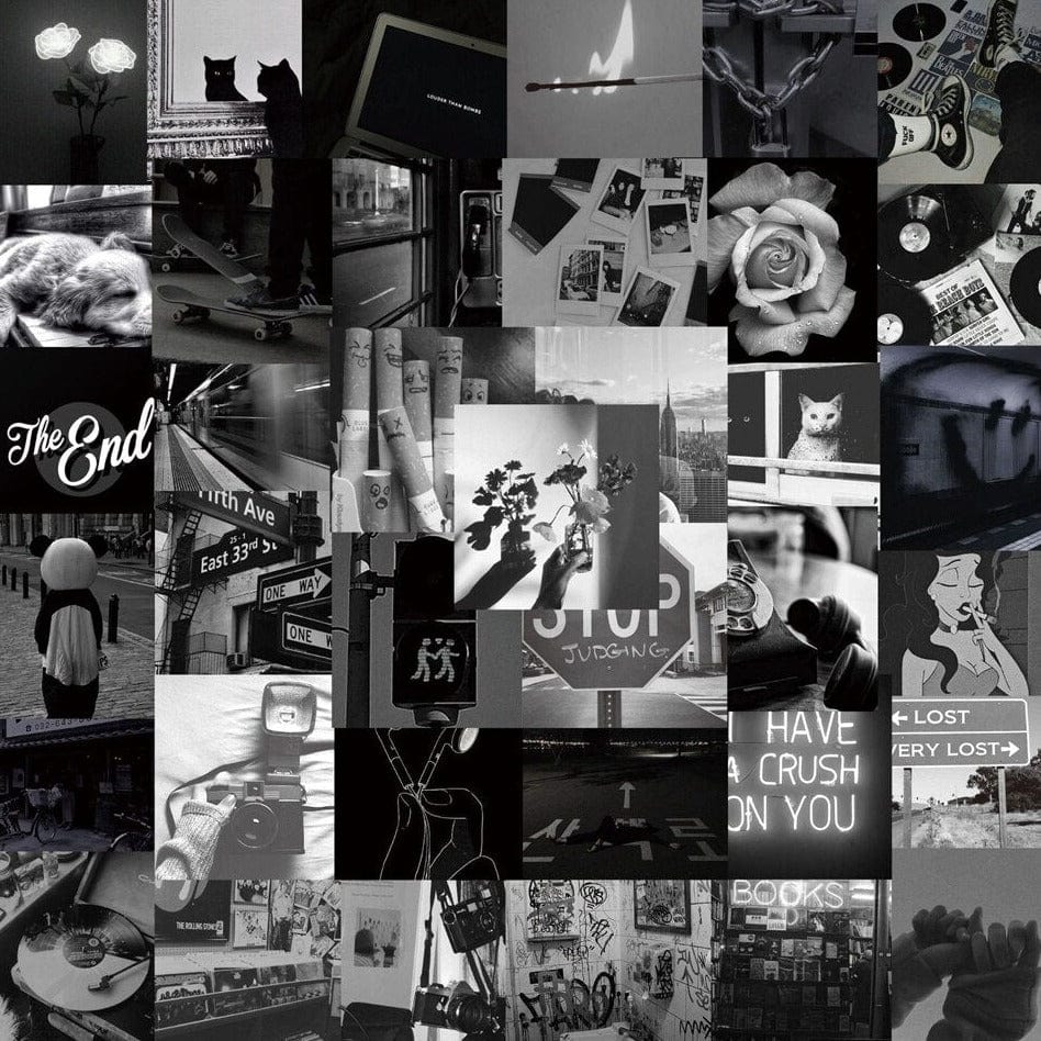 Stickers Noir et Blanc<br> Photos (50 pcs) Stickers Mania