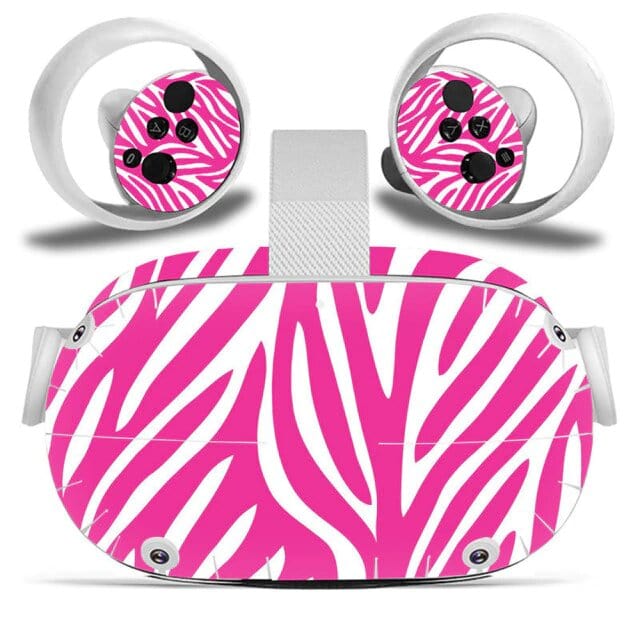 Stickers Oculus Quest 2 Zèbre Rose Stickers Mania