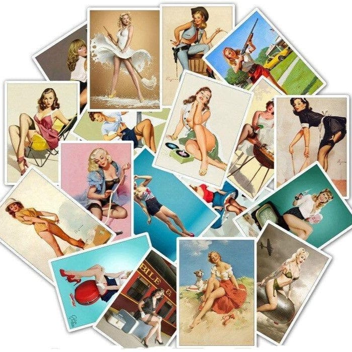 Stickers Pin Up Années 50 <br> (Pack de 25) Stickers Mania