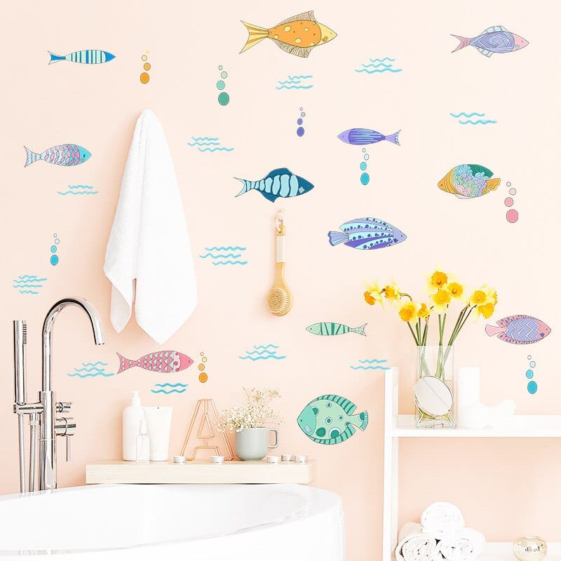 Stickers Poissons pour Salle de Bain Stickers Mania
