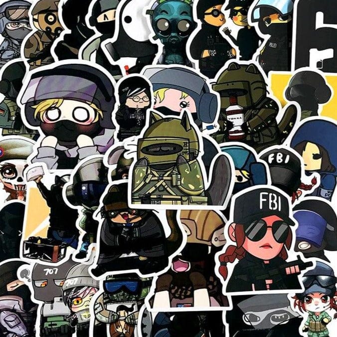 Stickers Rainbow 6 <br> (Pack de 49) Stickers Mania