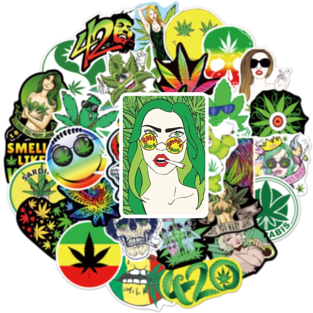 Stickers Reggae | Pack de 50 autocollants Stickers Mania