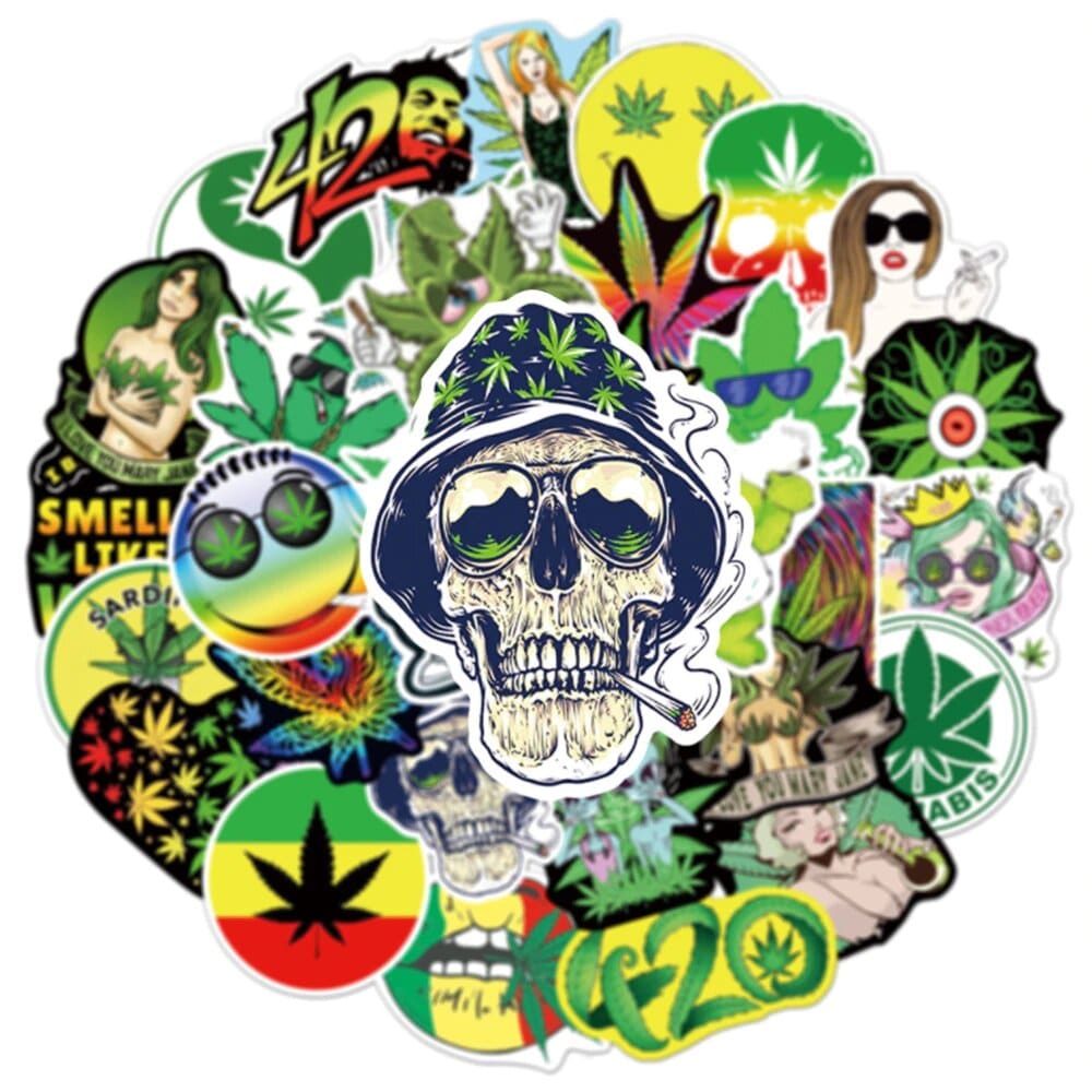 Stickers Reggae | Pack de 50 autocollants Stickers Mania