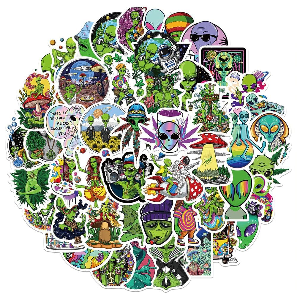 Stickers Skate <br> Aliens (50 pcs) Stickers Mania