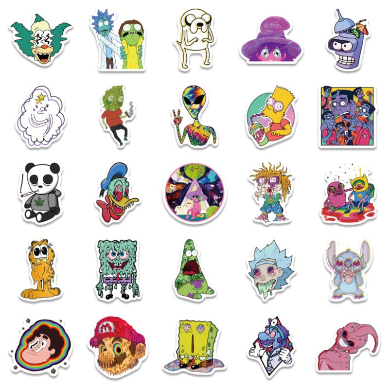 Stickers Skate<br> Cartoon Mix (50 pcs) Stickers Mania