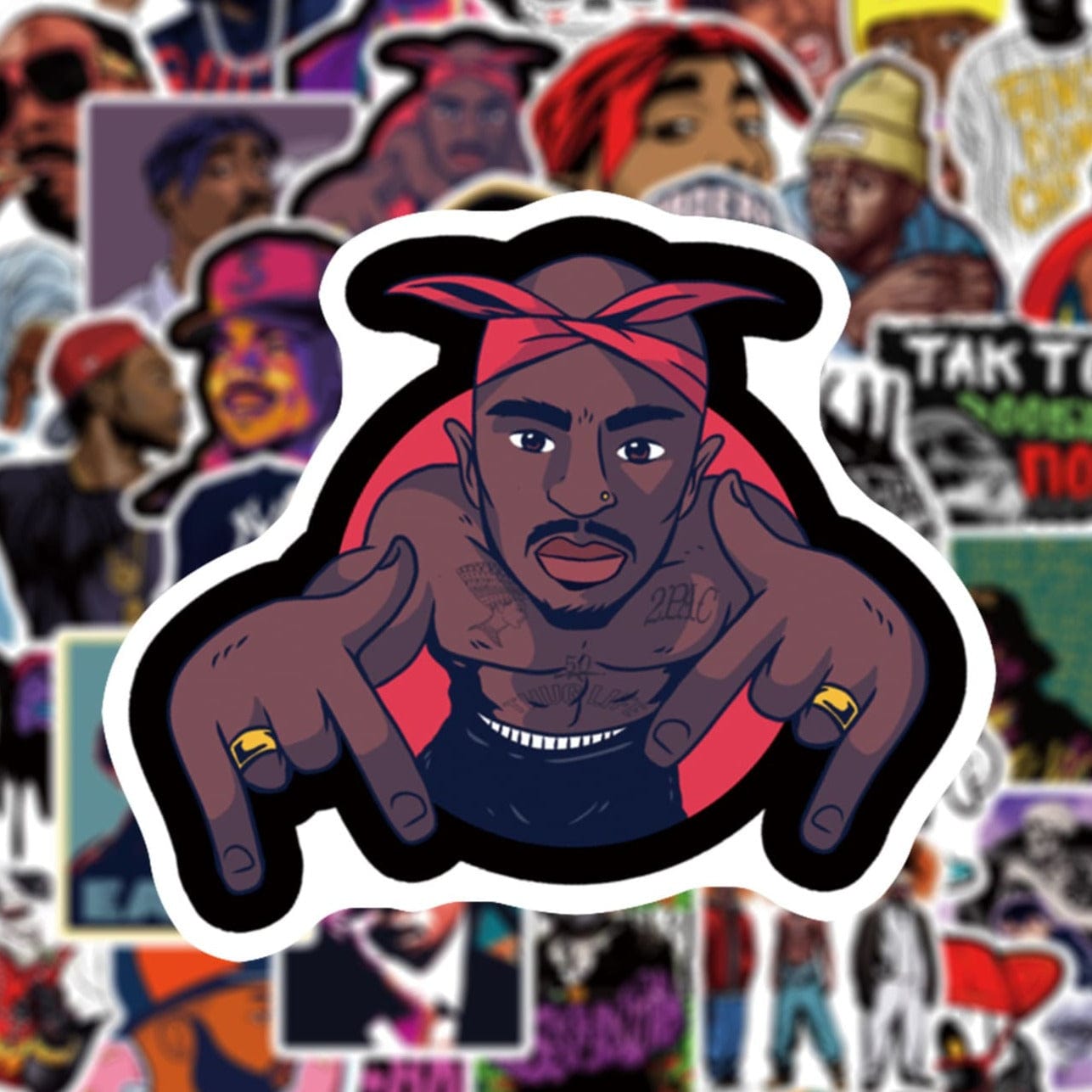 Stickers Skate<br> Hip Hop (50 pcs) Stickers Mania