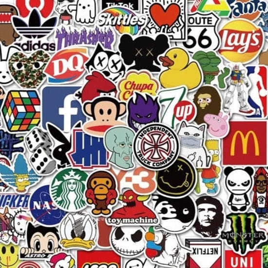 Stickers Skate<br> Marques Mate (100 pcs) Stickers Mania