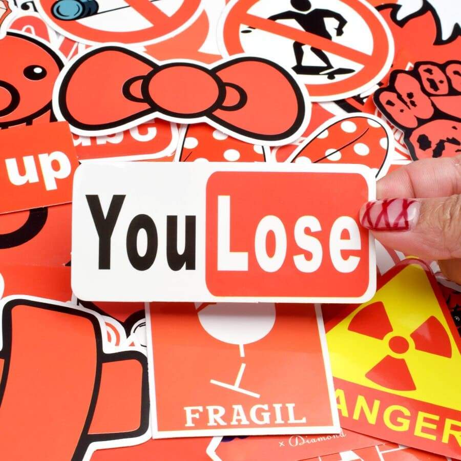 Stickers Skateboard Rouge Stickers Mania