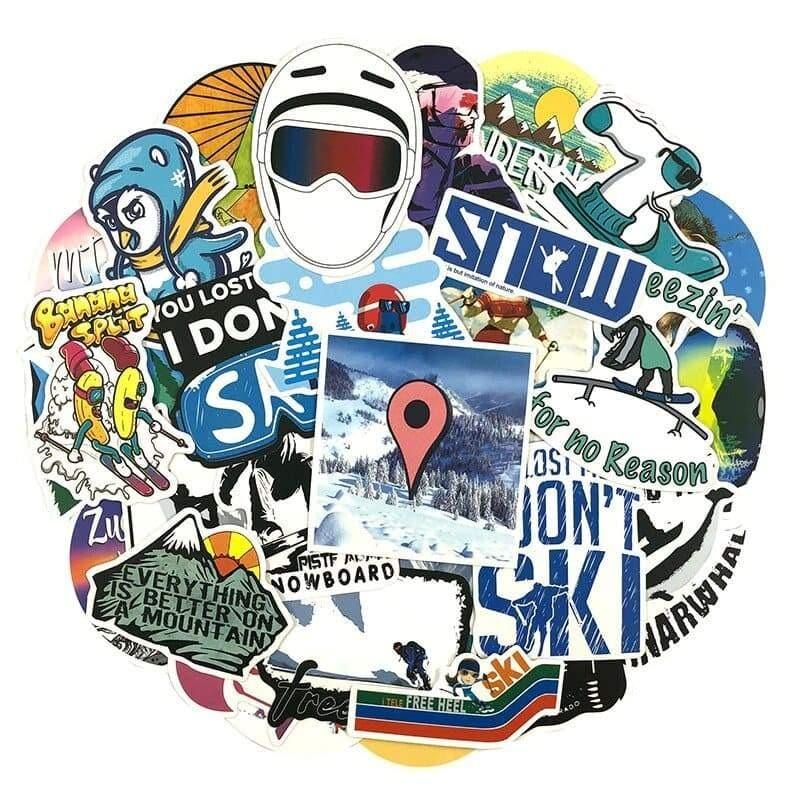 Stickers Ski | Pack de 35 Stickers Mania