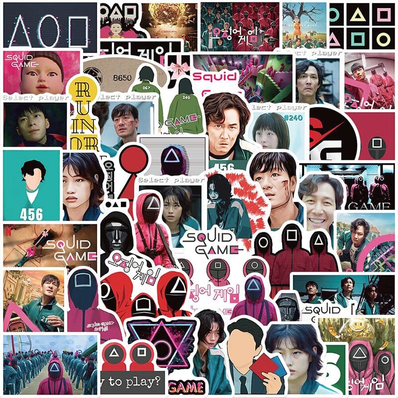 Stickers Squid Game (Pack de 50) Stickers Mania