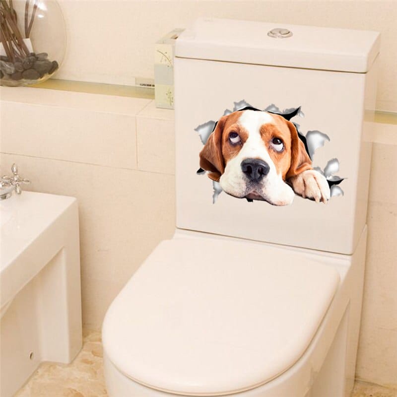 Stickers Toilette Rigolo Chien Stickers Mania