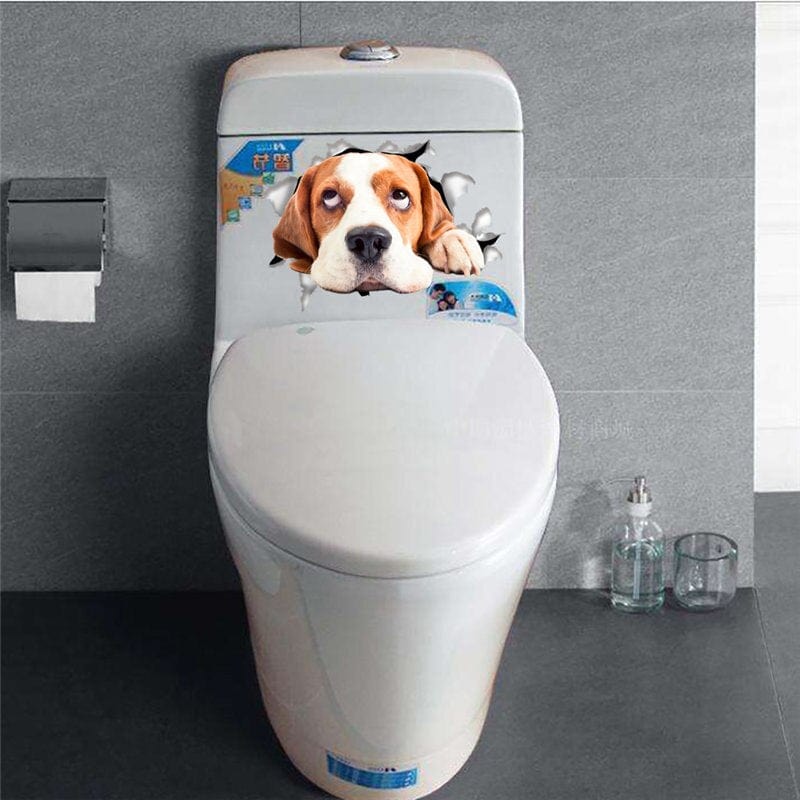 Stickers Toilette Rigolo Chien Stickers Mania