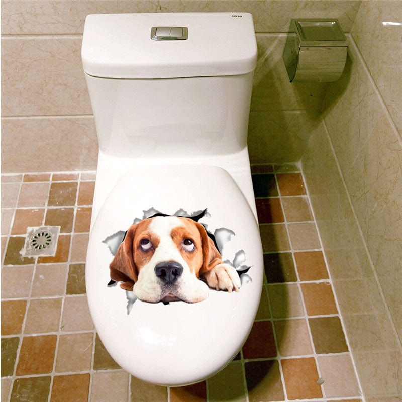 Stickers Toilette Rigolo Chien