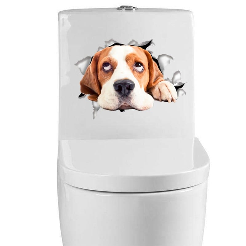 Stickers Toilette Rigolo Chien