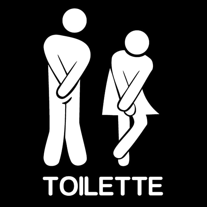 Stickers Toilettes Porte 1 Blanc Stickers Mania