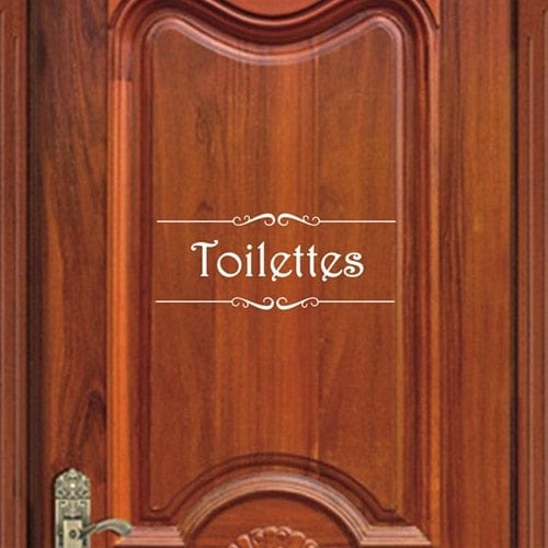 Stickers Toilettes Porte 3 Blanc Stickers Mania