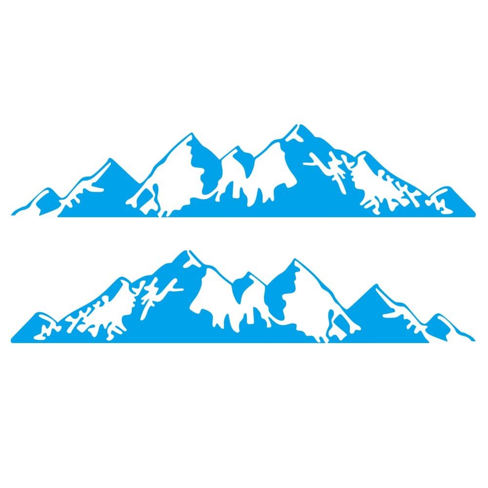Stickers Van Latéral Montagnes Bleu Stickers Mania