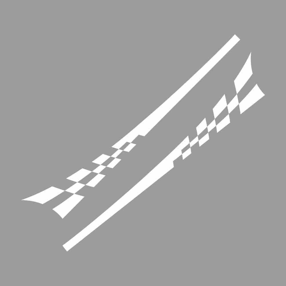 Stickers Voiture 220 x 25 cm Blanc Stickers Mania