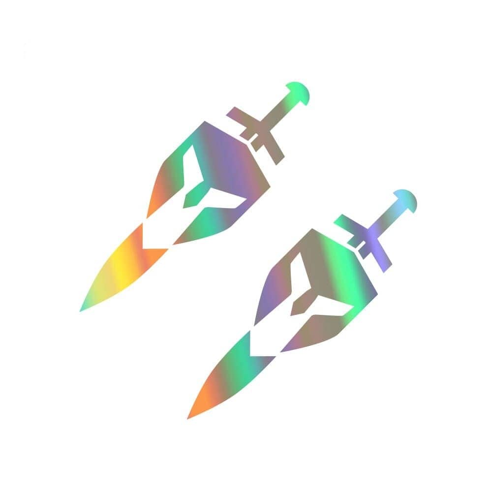 Stickers Voiture<br>Épée et Bouclier Multicolore Stickers Mania