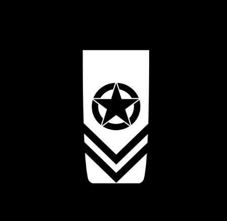 Stickers Voiture<br>Étoile Militaire Blanc Stickers Mania