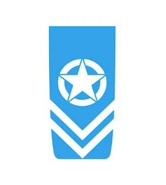 Stickers Voiture<br>Étoile Militaire Bleu Stickers Mania