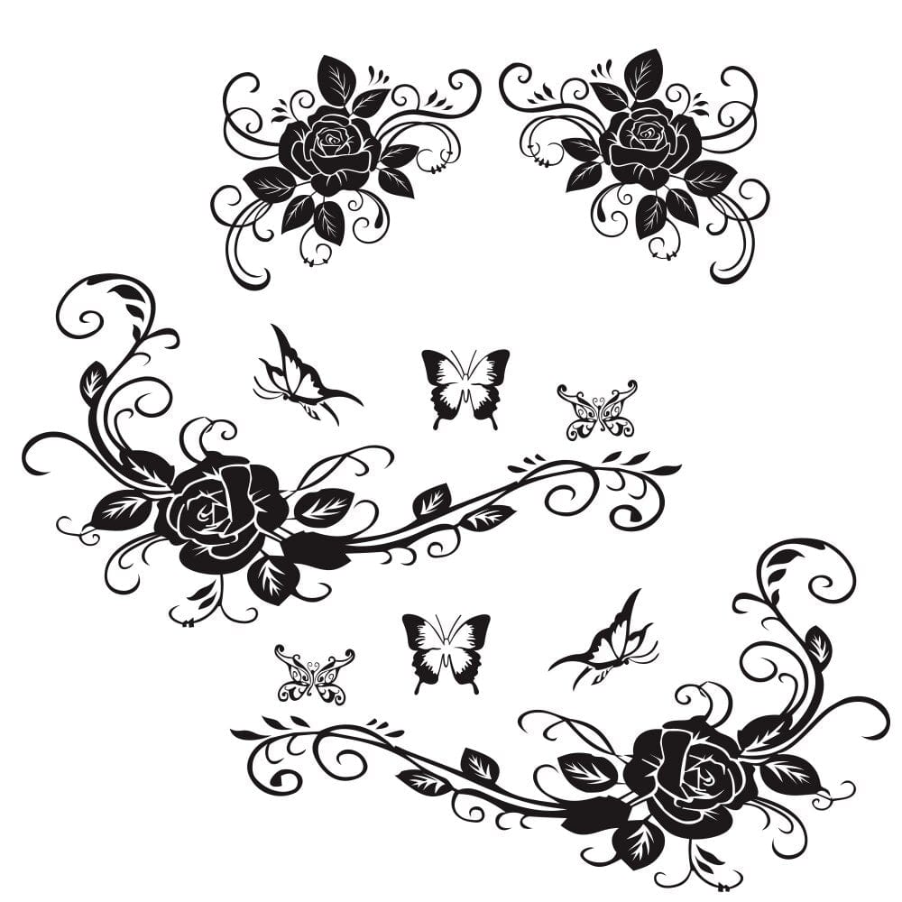 Stickers Voiture Fleurs Black Stickers Mania