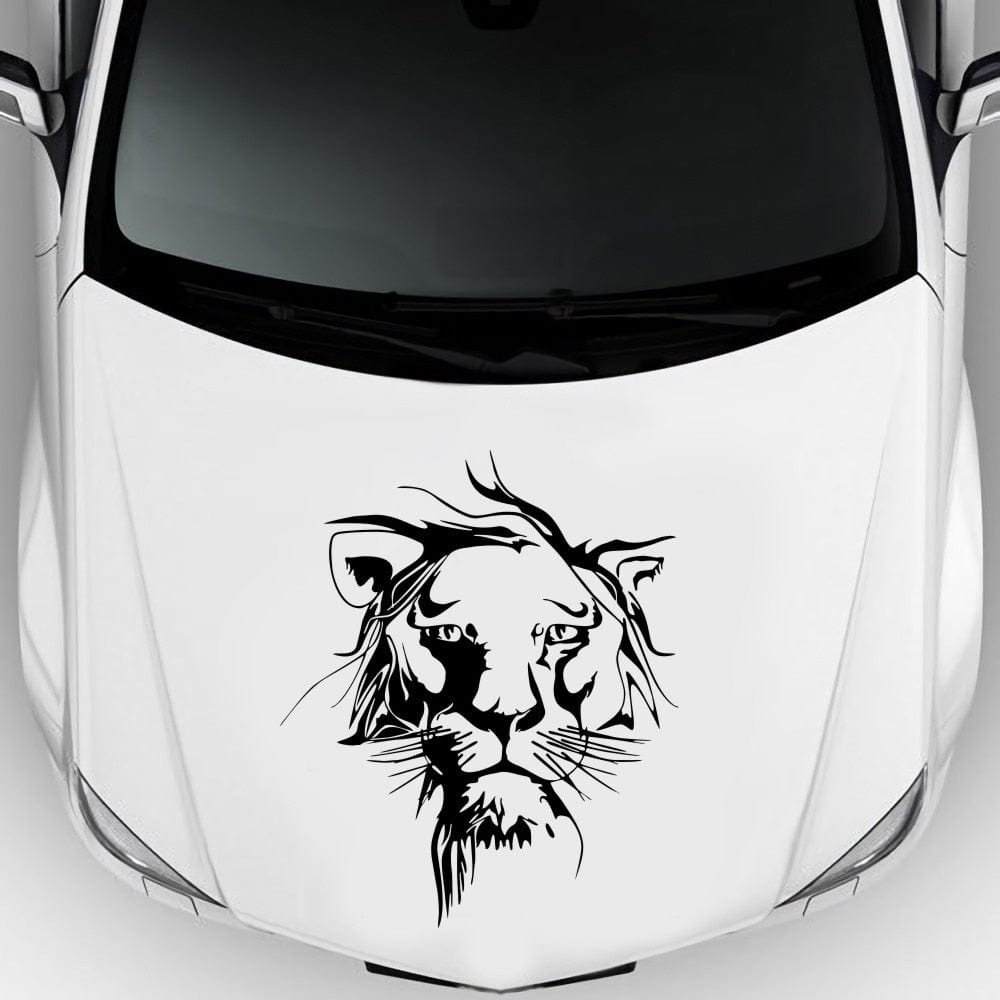 Stickers Voiture Lion Noir Stickers Mania