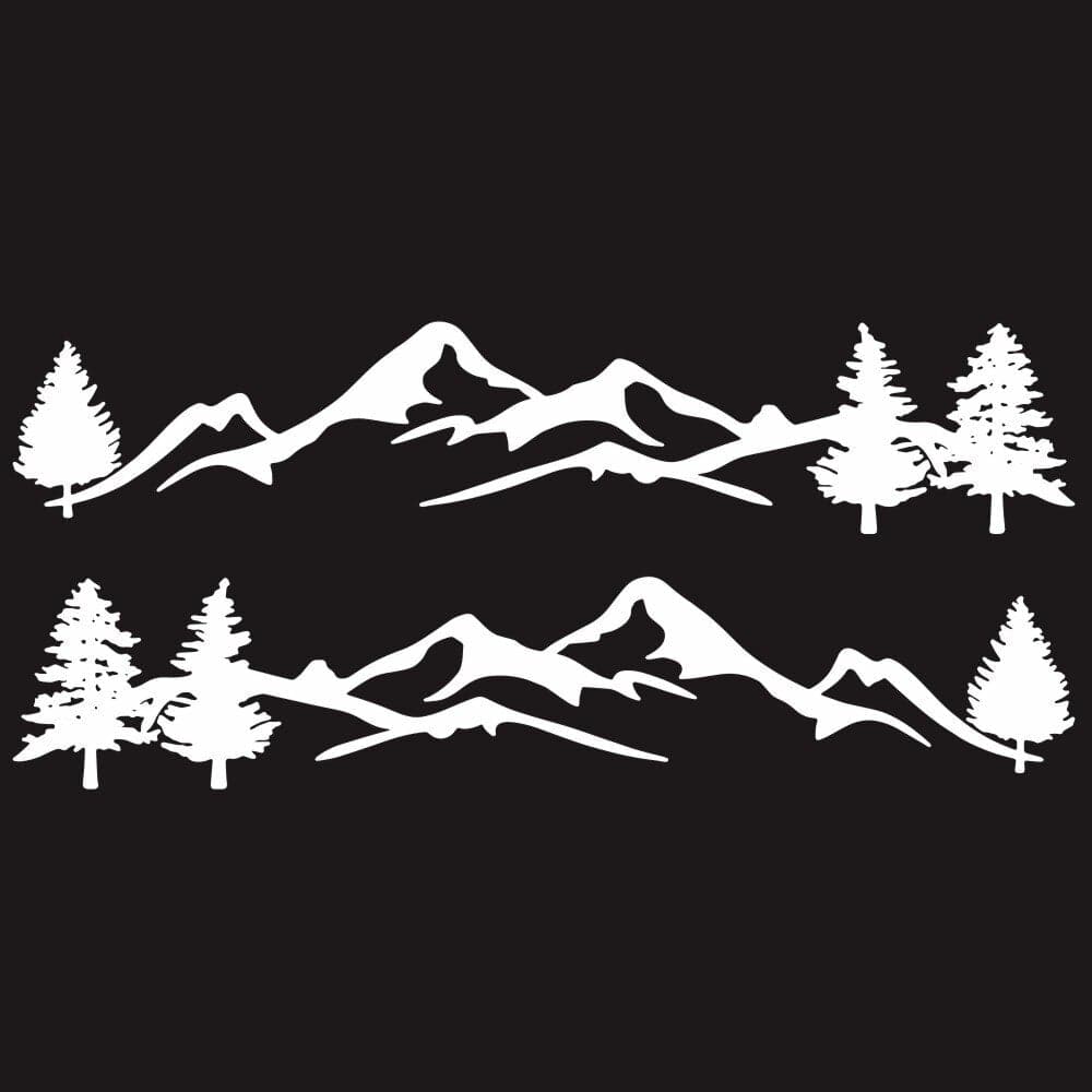 Stickers Voiture Montagne Blanc Stickers Mania
