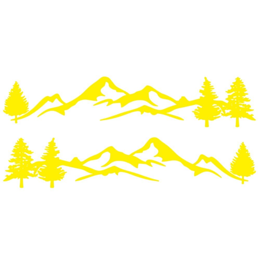 Stickers Voiture Montagne Jaune Stickers Mania