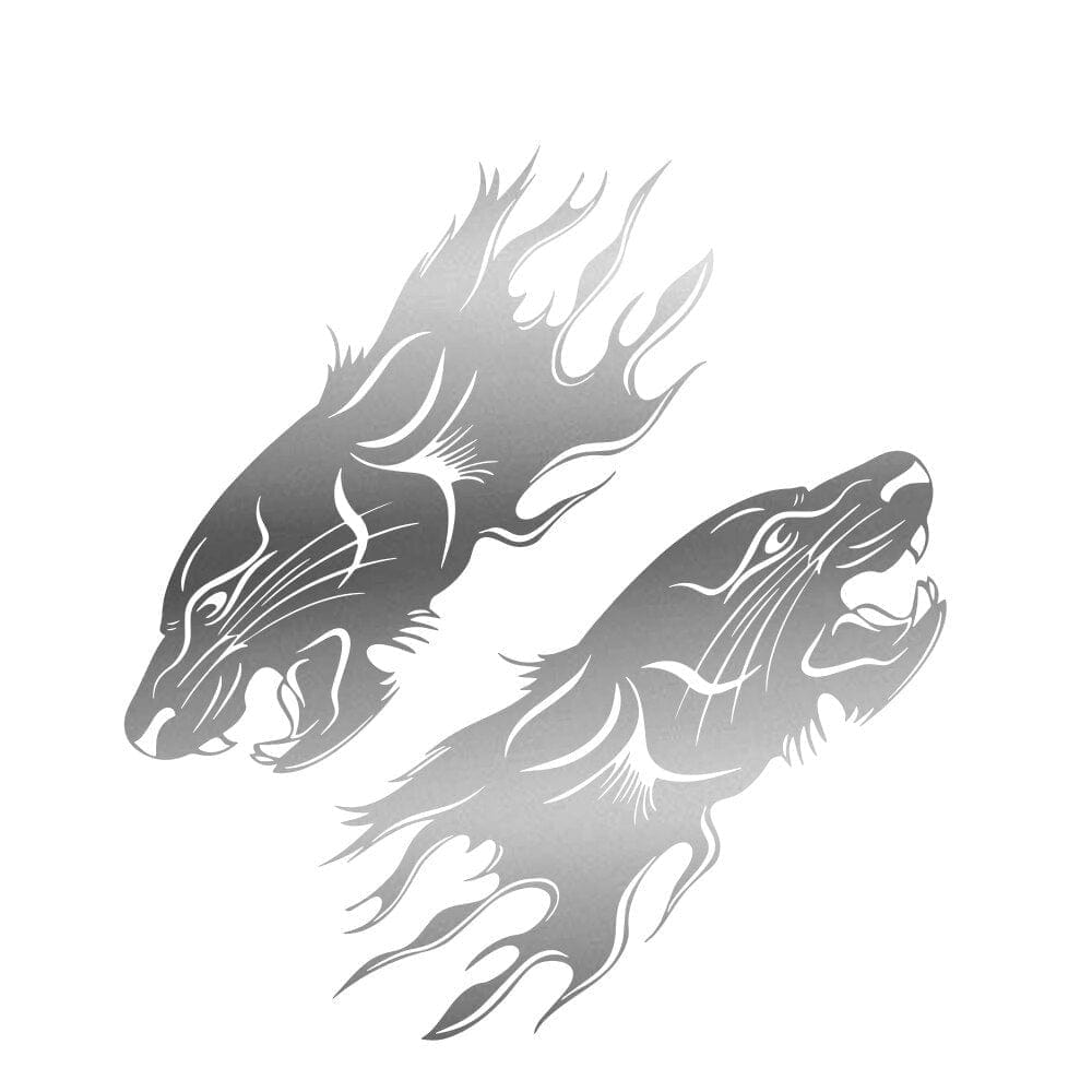 Stickers Voiture Panthère Gris Stickers Mania