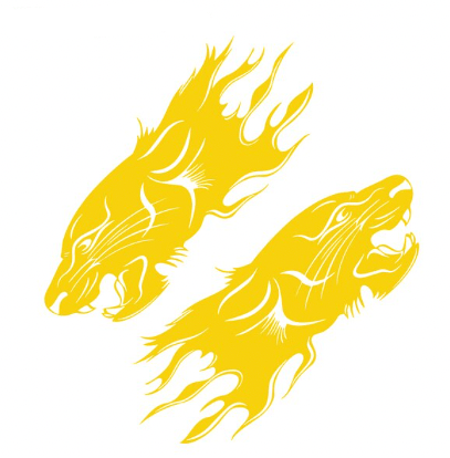 Stickers Voiture Panthère Jaune Stickers Mania