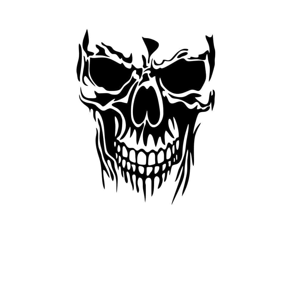 Stickers Voiture Tête de Mort Noir Stickers Mania