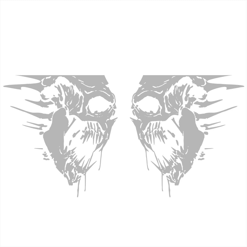 Stickers Voiture Têtes de Mort Gris Stickers Mania