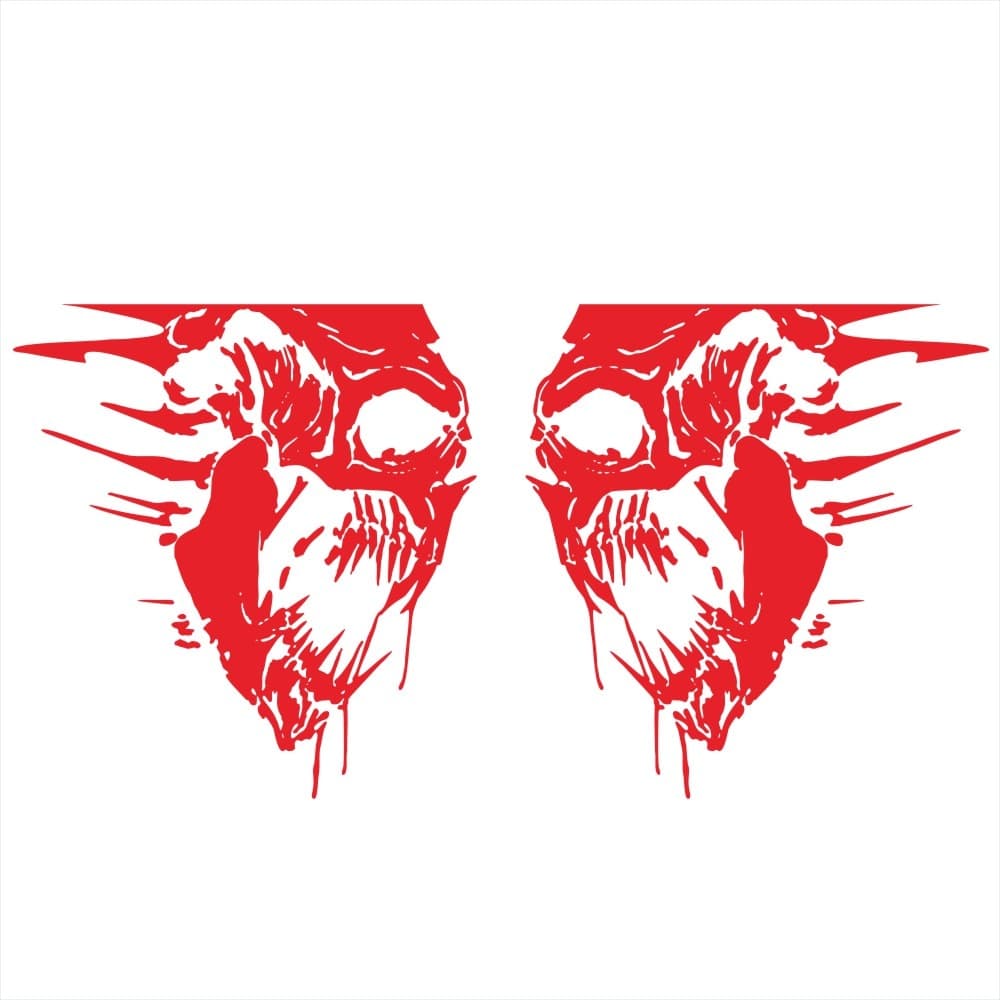 Stickers Voiture Têtes de Mort Rouge Stickers Mania