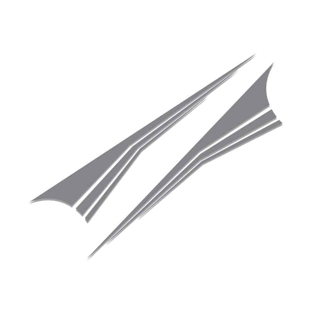 Stickers Voiture Triple Bande Gris Stickers Mania