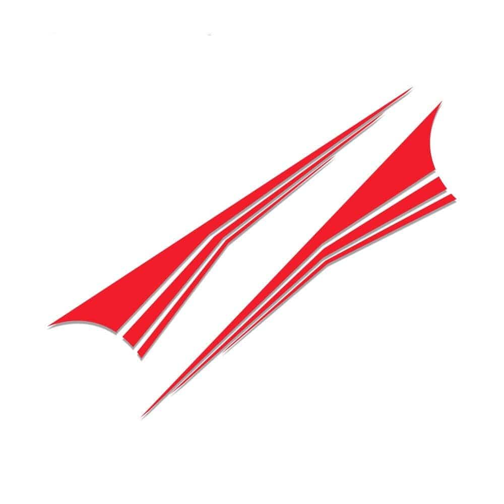 Stickers Voiture Triple Bande Rouge Stickers Mania