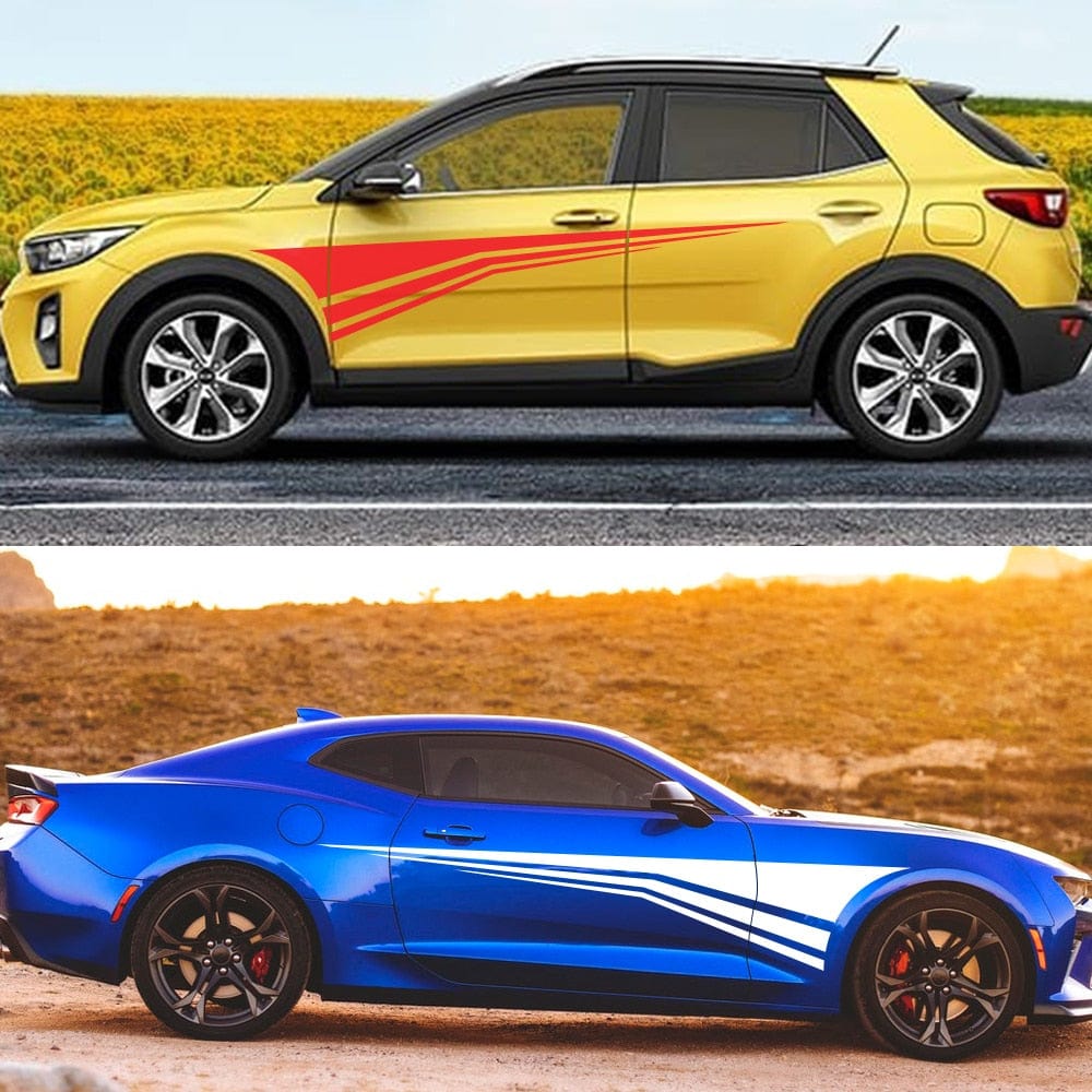 Stickers Voiture Triple Bande Stickers Mania