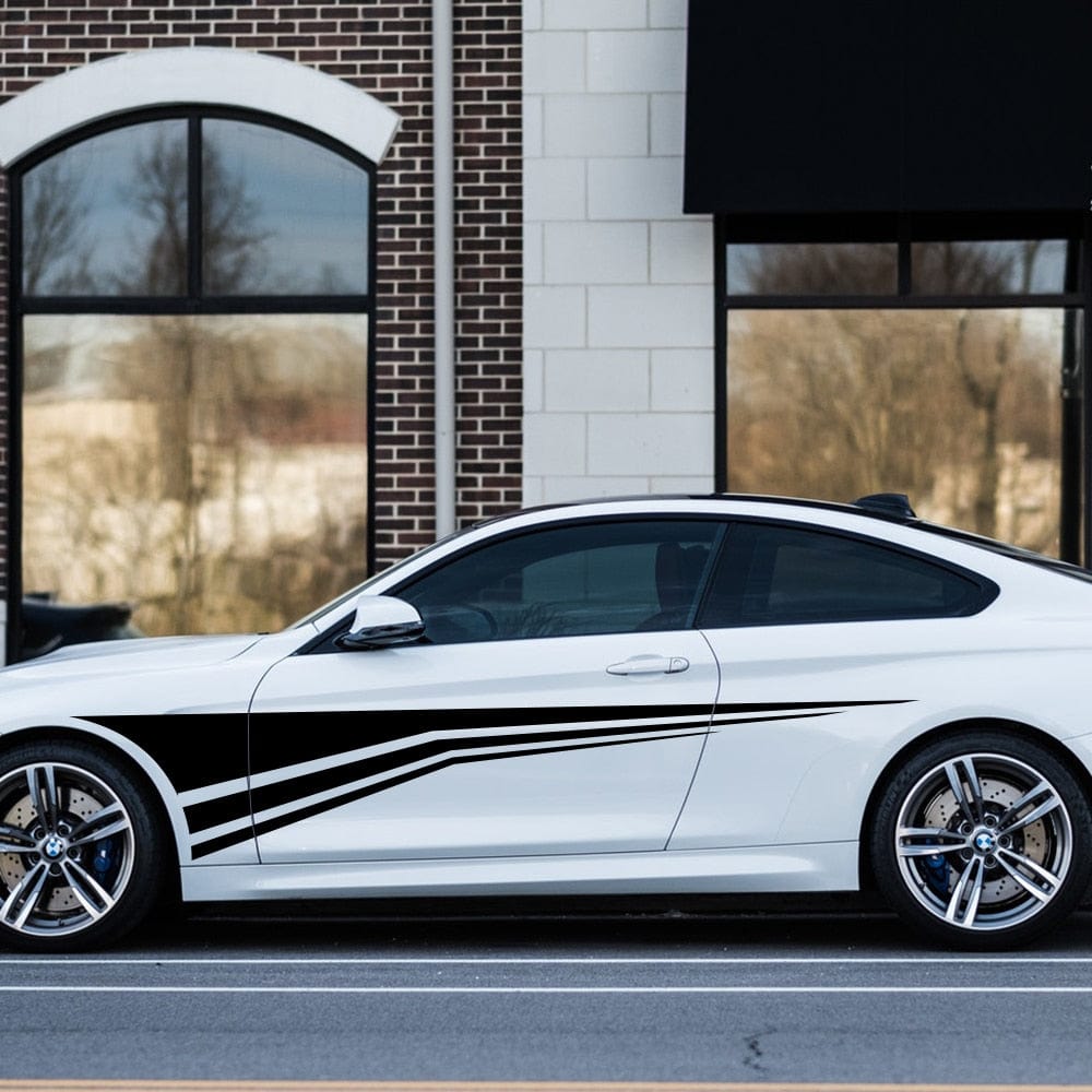 Stickers Voiture Triple Bande Stickers Mania