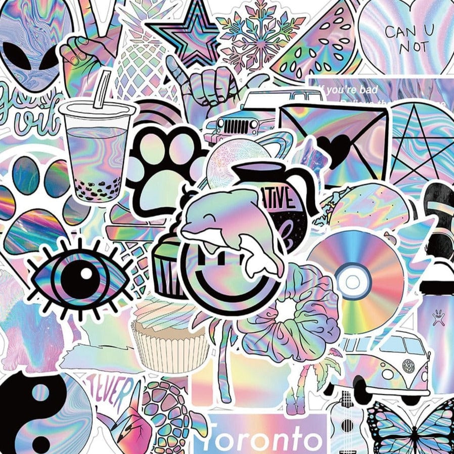 Stickers VSCO <br> Holographiques (50pcs) Stickers Mania