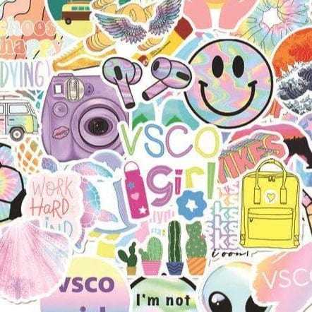 Stickers VSCO <br> Pastel (50pcs) Stickers Mania